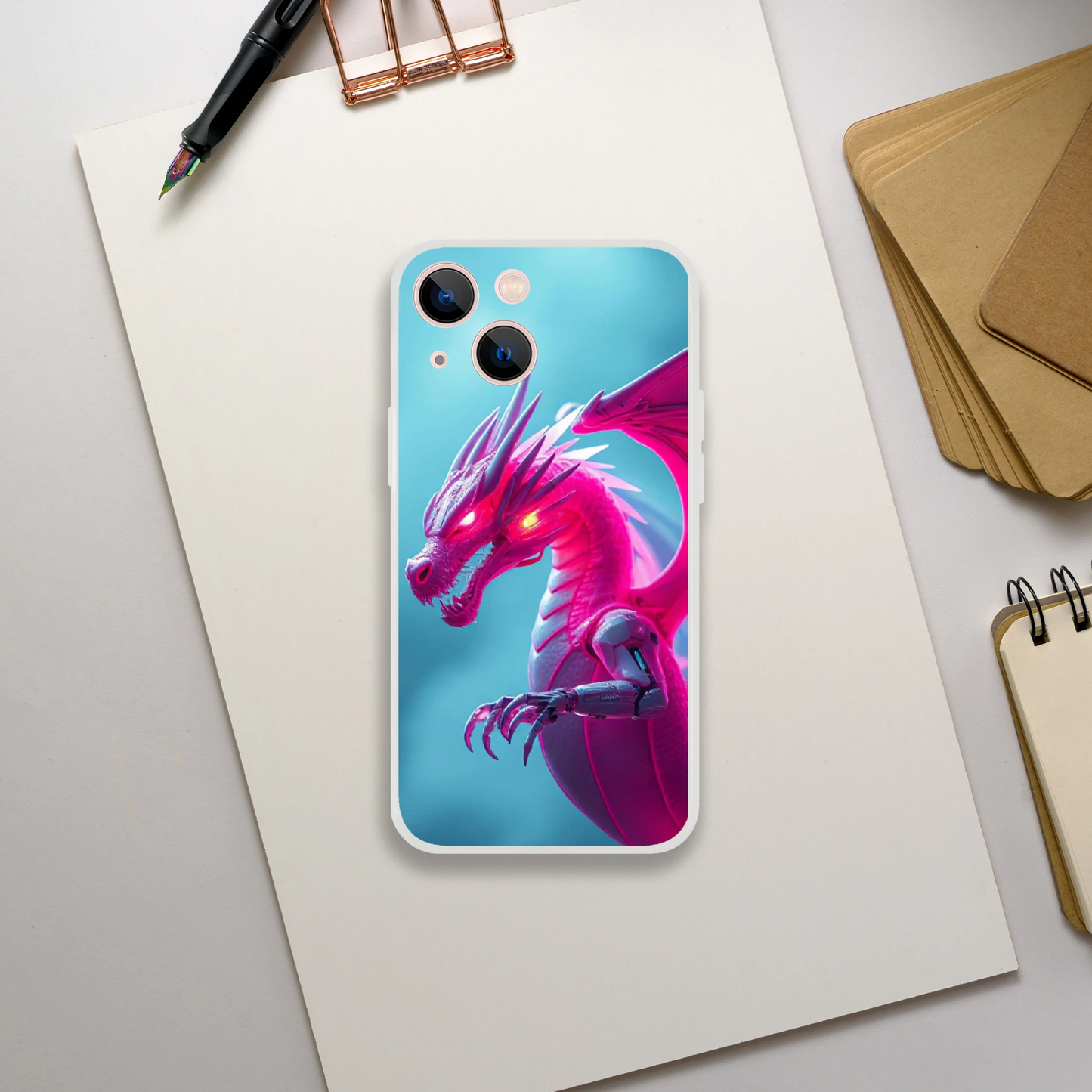 Pink Dragon iPhone Flexi Case – Durable & Stylish Design iPhone 13 Mini