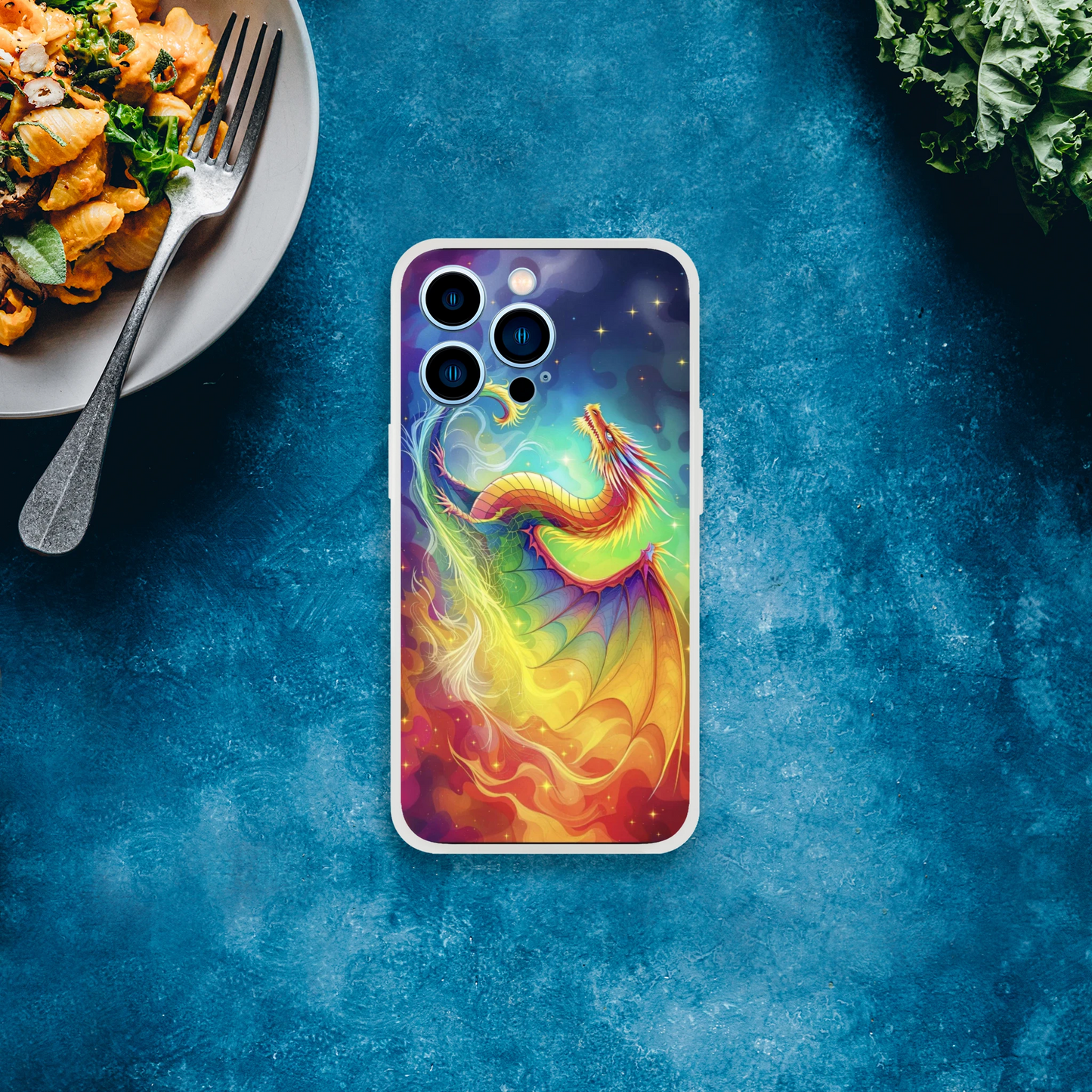 Vibrant Dragon iPhone Case – Rainbow Colors Flexi Case for Maximum Protection iPhone 13 Pro