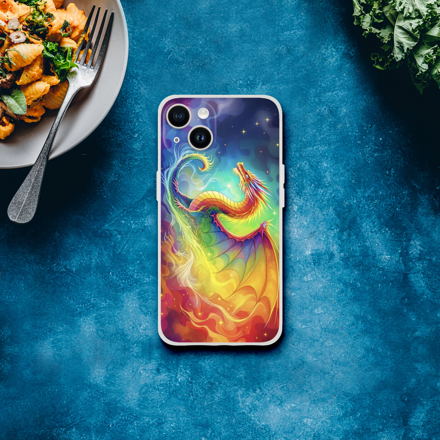 Vibrant Dragon iPhone Case – Rainbow Colors Flexi Case for Maximum Protection iPhone 14
