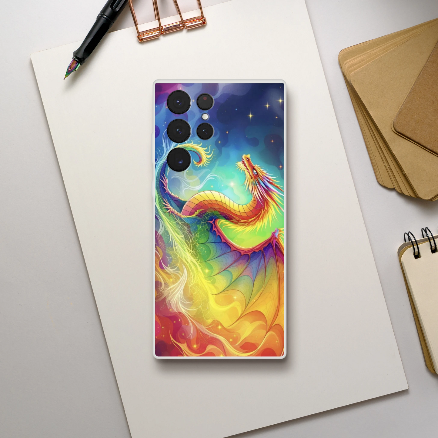 Rainbow Dragon Android Phone Case – Flexible & Durable Protection Galaxy S22 Ultra