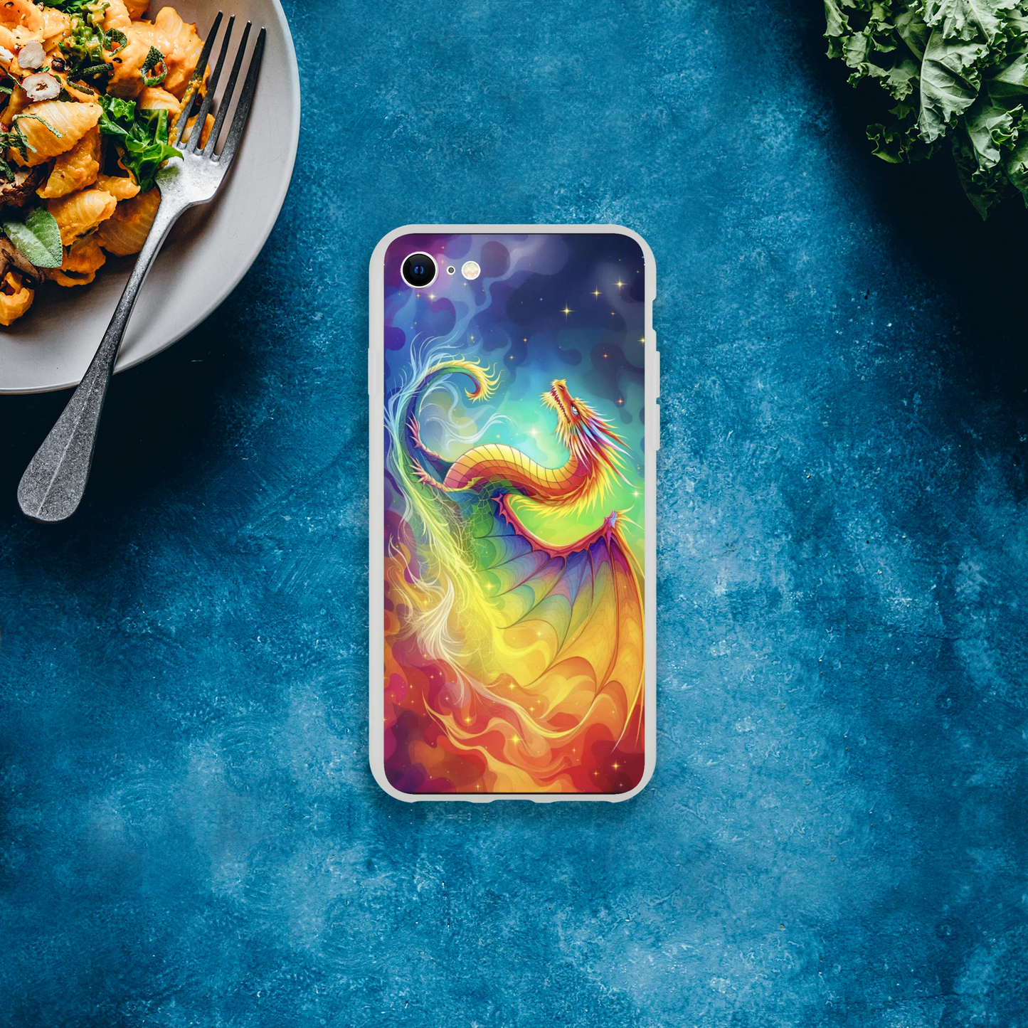 Vibrant Dragon iPhone Case – Rainbow Colors Flexi Case for Maximum Protection iPhone 8