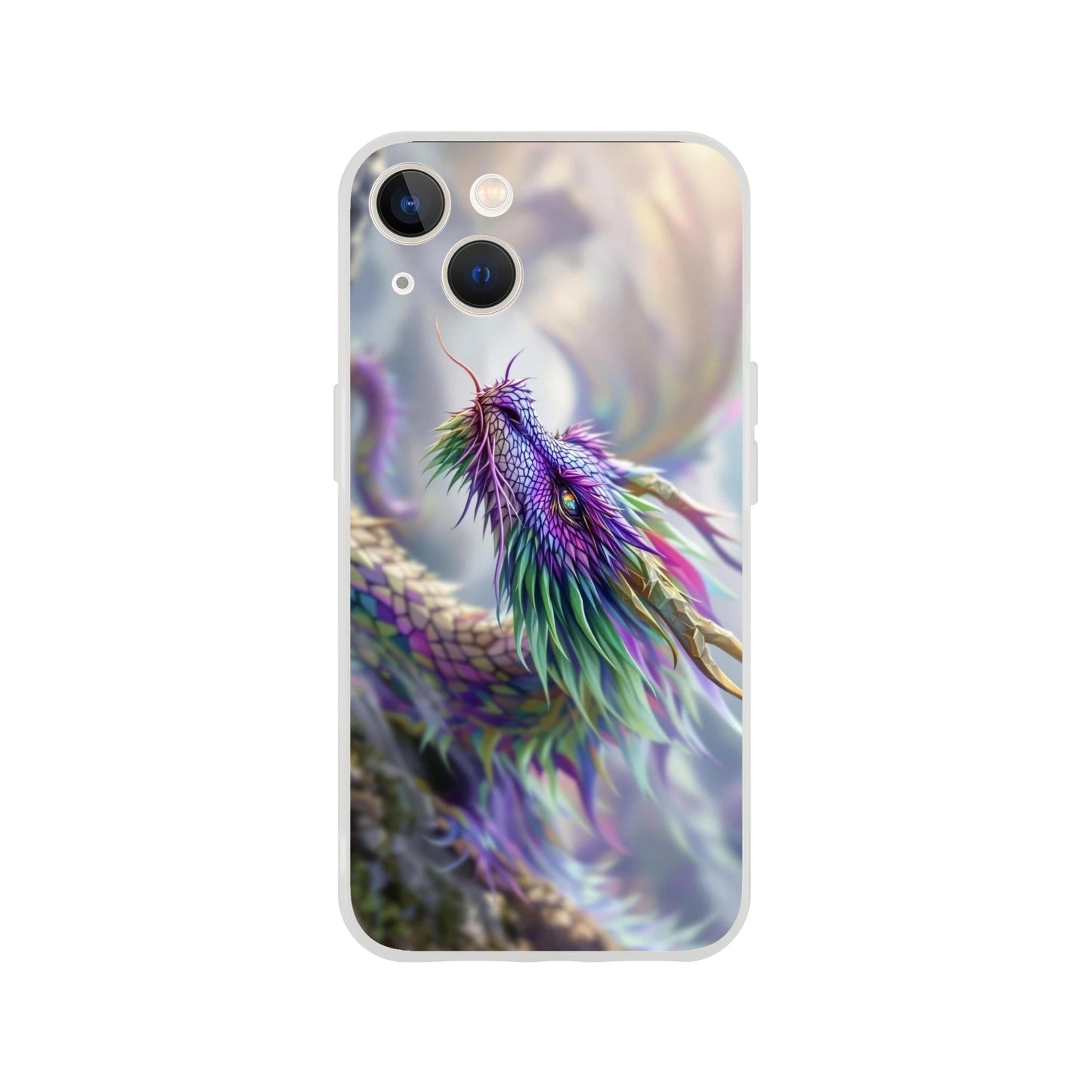 Majestic Purple and Green Dragon - iPhone Flexi Case iPhone 13