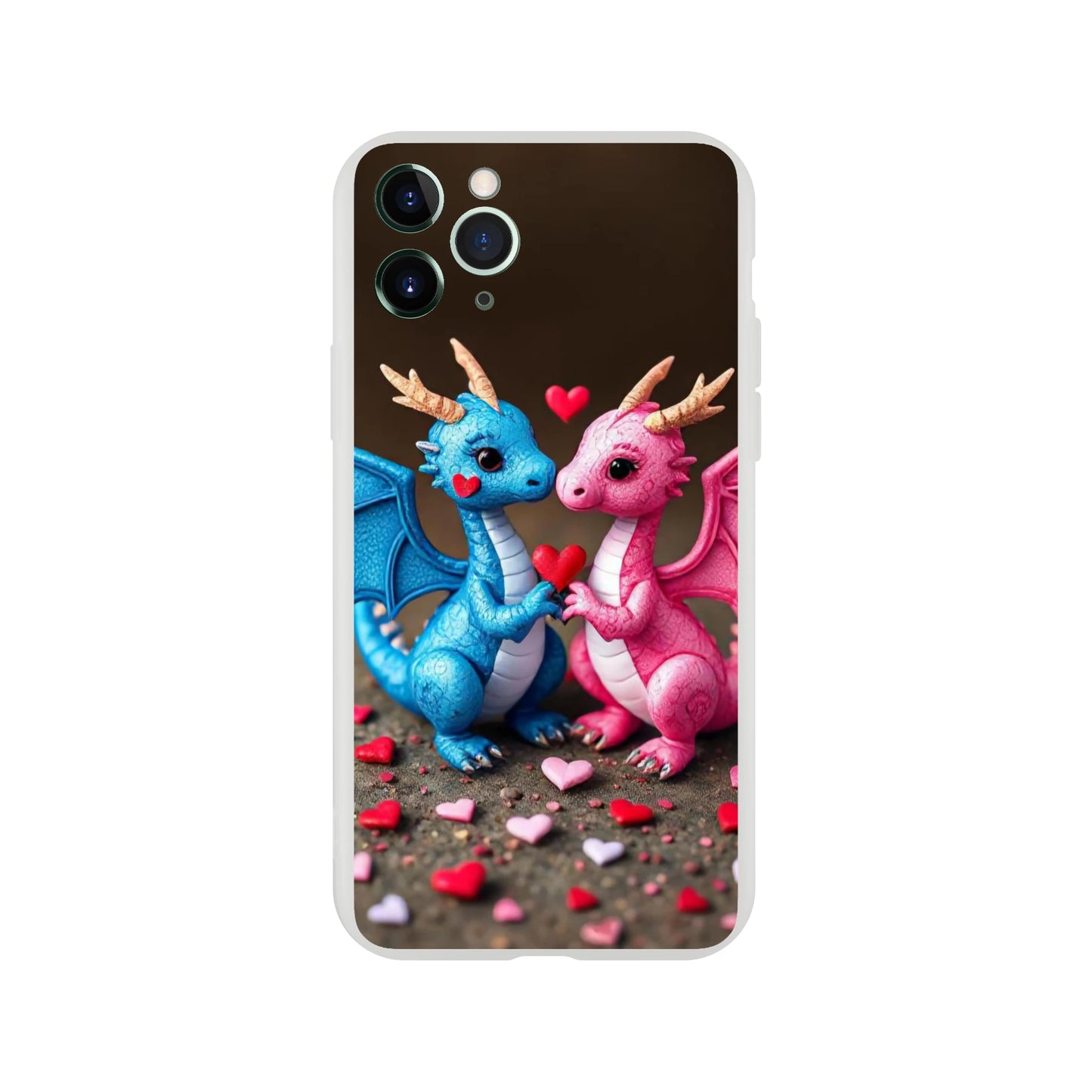 Love Dragons iPhone Flexi Case – Durable & Transparent Design iPhone 11 Pro