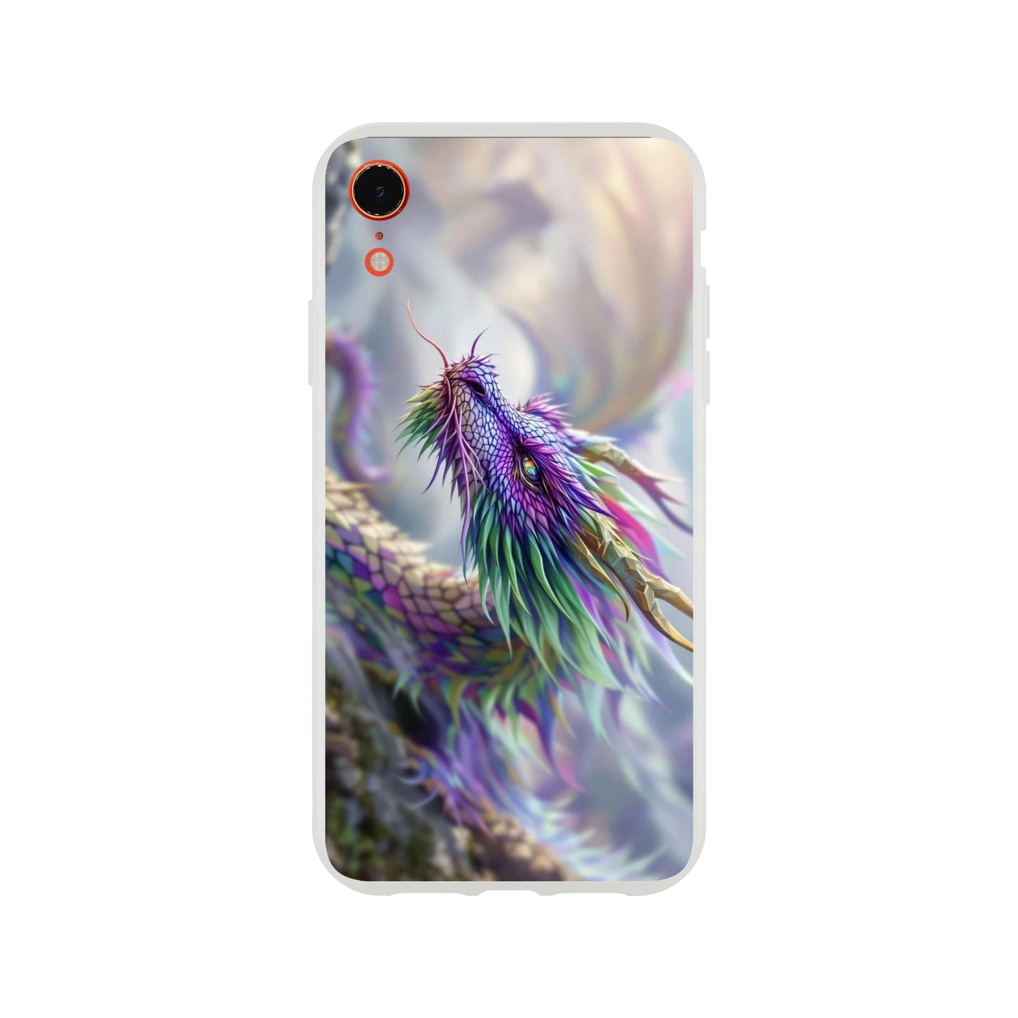 Majestic Purple and Green Dragon - iPhone Flexi Case iPhone XR