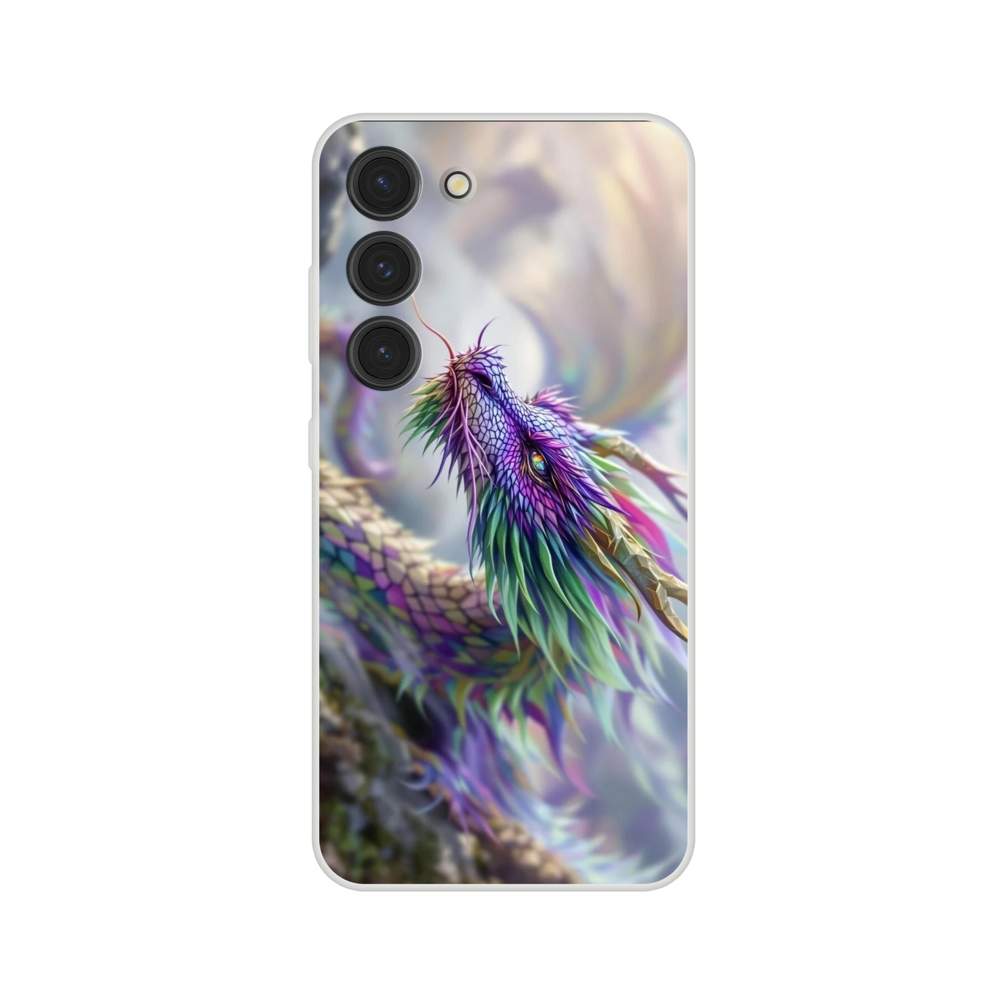 Majestic Purple and Green Dragon – Android Flexi Case Galaxy S23