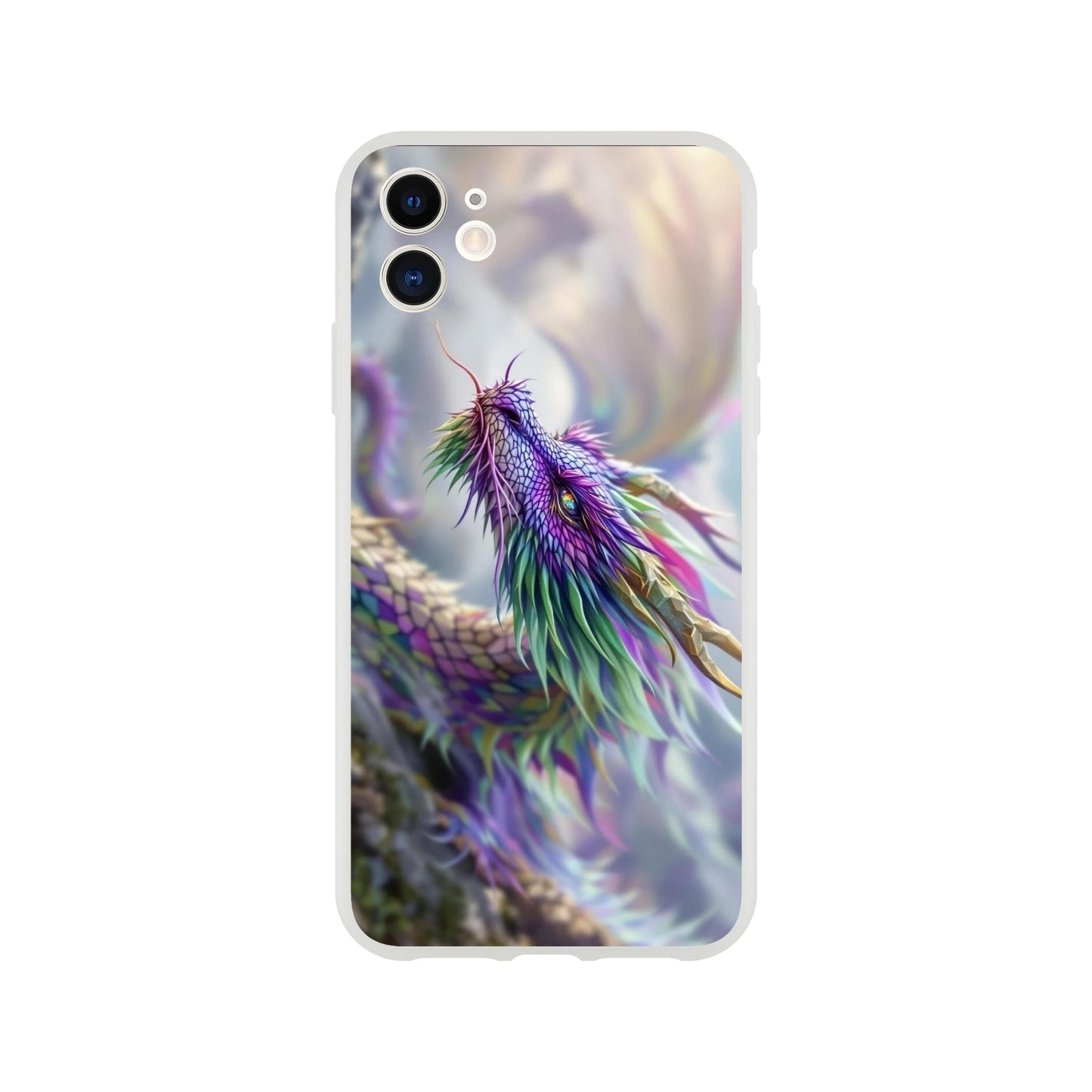 Majestic Purple and Green Dragon - iPhone Flexi Case iPhone 11