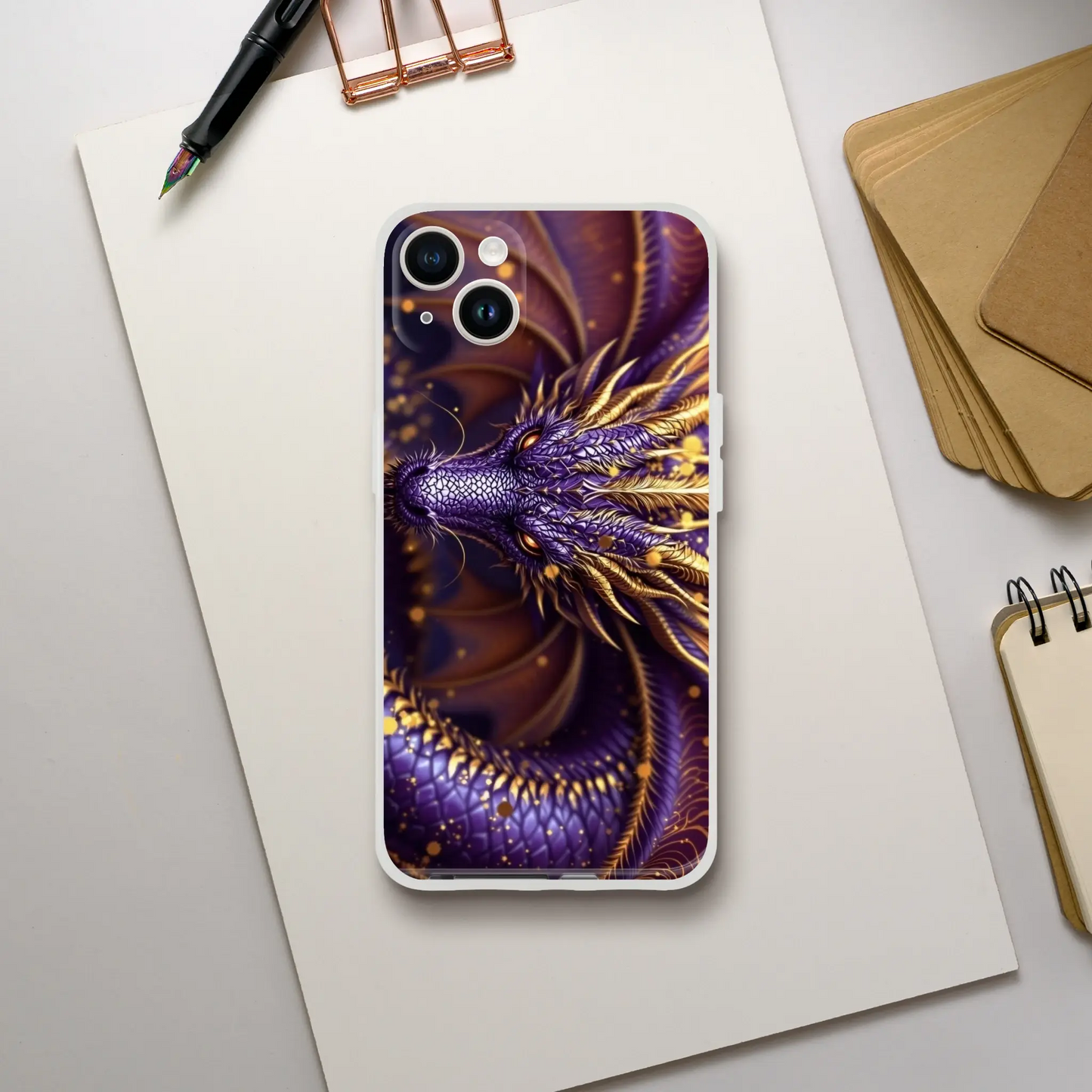 Purple Dragon - iPhone Flexi case iPhone 14 Plus