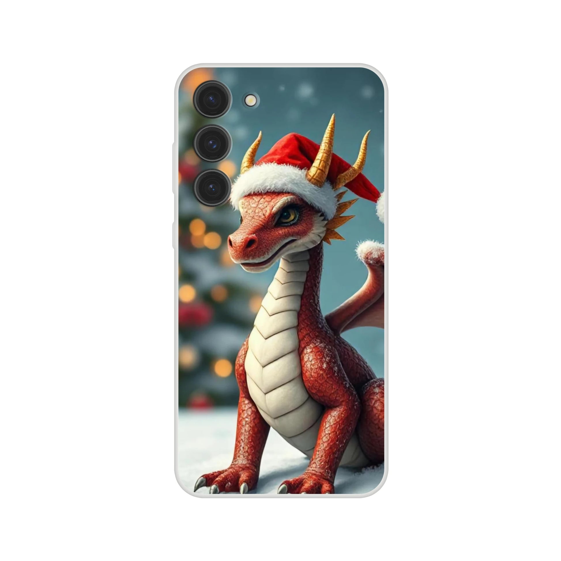 Christmas Dragon Flexi Phone Case – Durable Android Protection with Holiday Design
