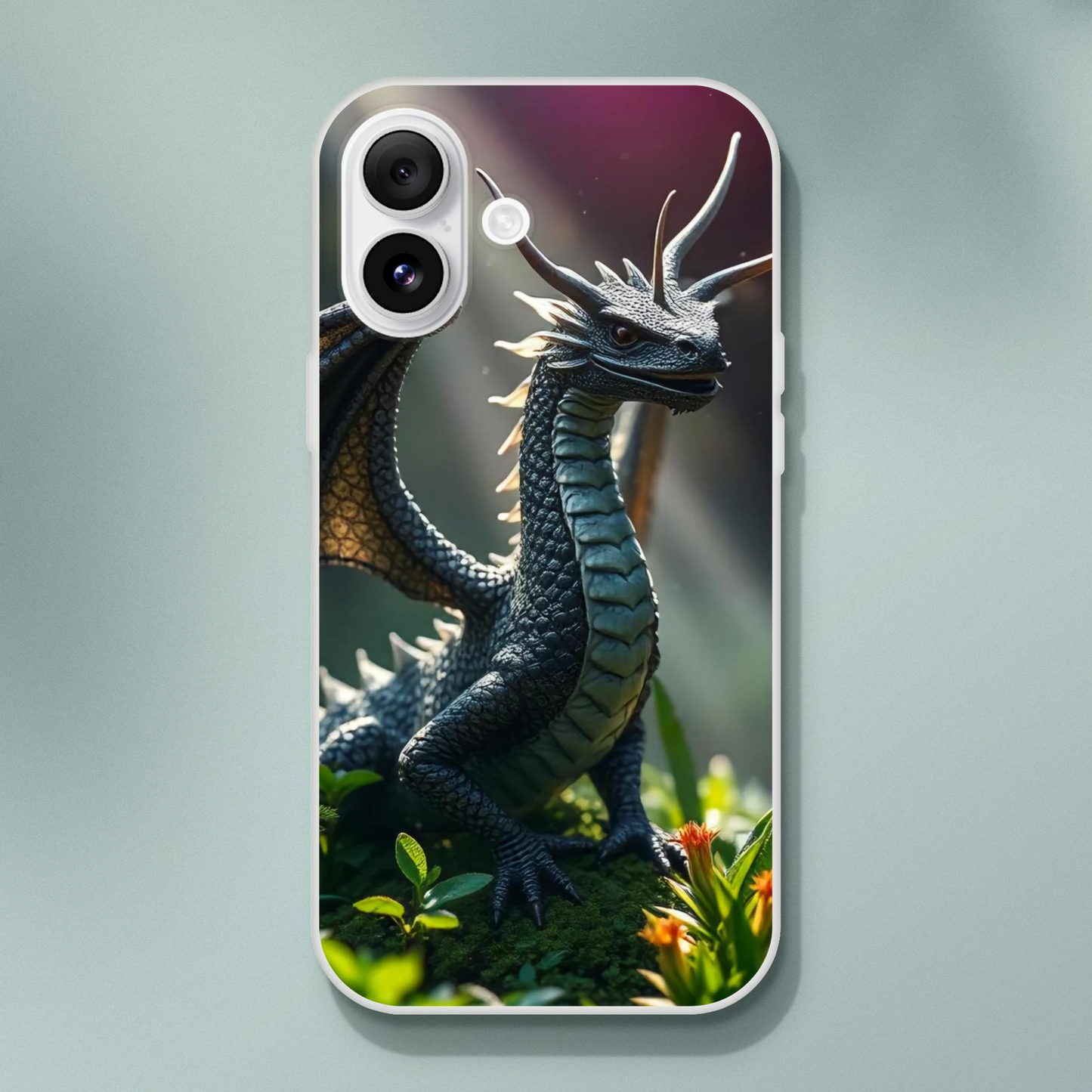 Dragon Forest iPhone Flexi Case – Durable Transparent Protection iPhone 16 Plus