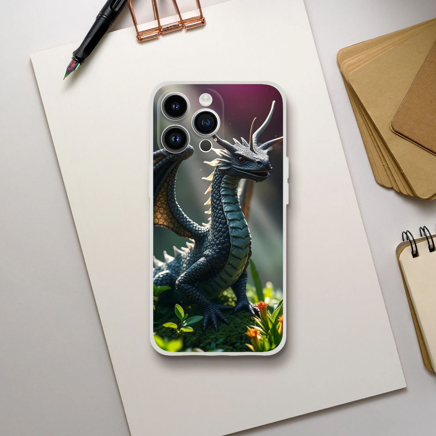 Dragon Forest iPhone Flexi Case – Durable Transparent Protection iPhone 14 Pro Max