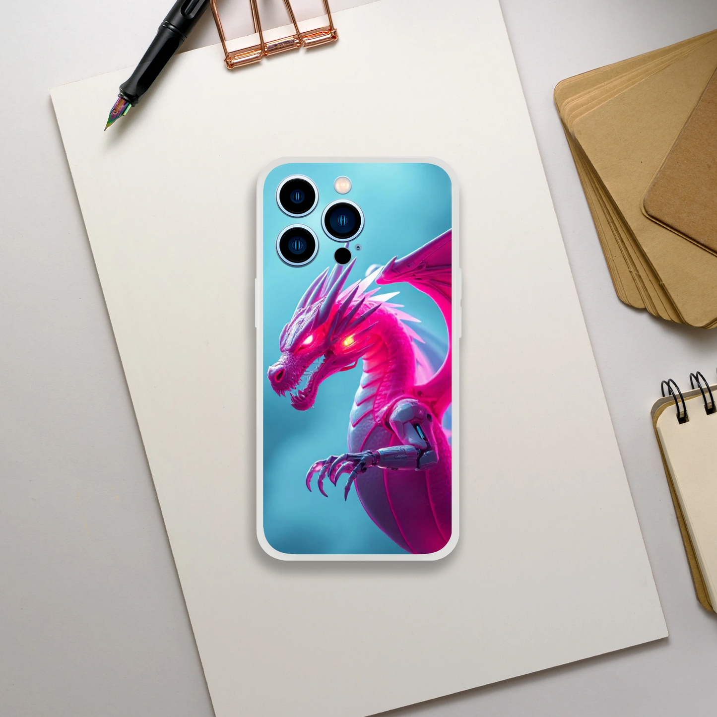 Pink Dragon iPhone Flexi Case – Durable & Stylish Design iPhone 13 Pro