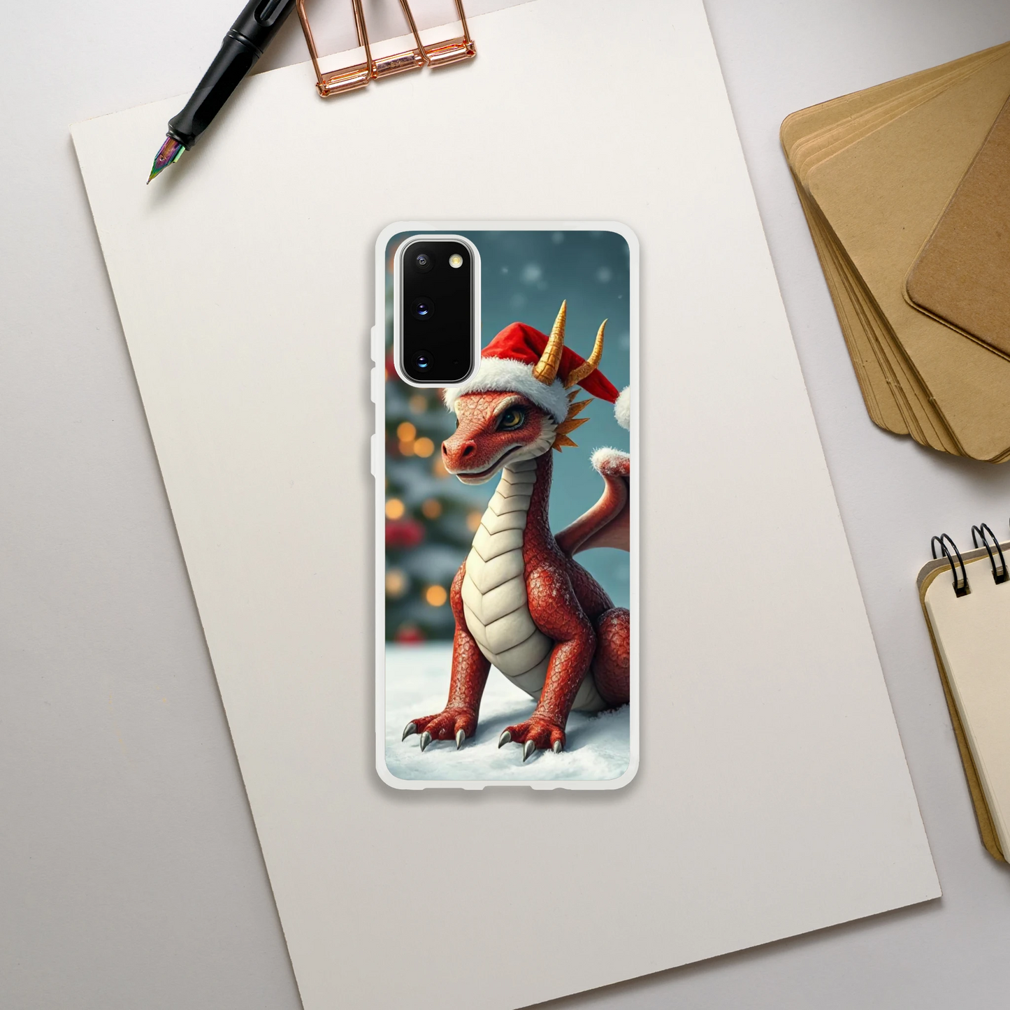 Christmas Dragon Flexi Phone Case – Durable Android Protection with Holiday Design Galaxy S20