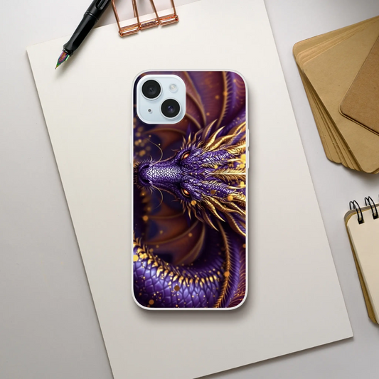 Purple Dragon - iPhone Flexi case - Purple dragon