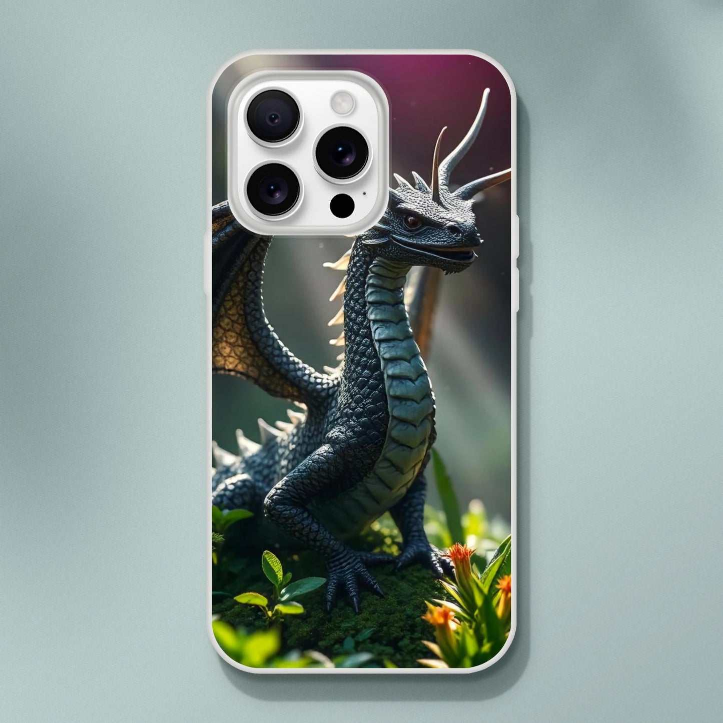 Dragon Forest iPhone Flexi Case – Durable Transparent Protection iPhone 16 Pro Max