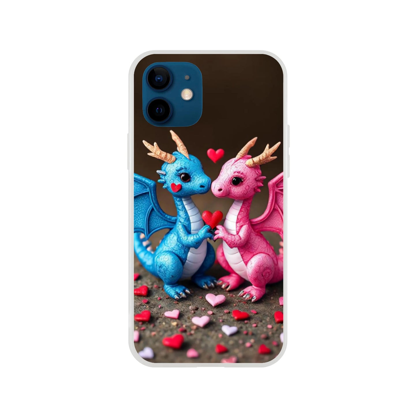 Love Dragons iPhone Flexi Case – Durable & Transparent Design iPhone 12