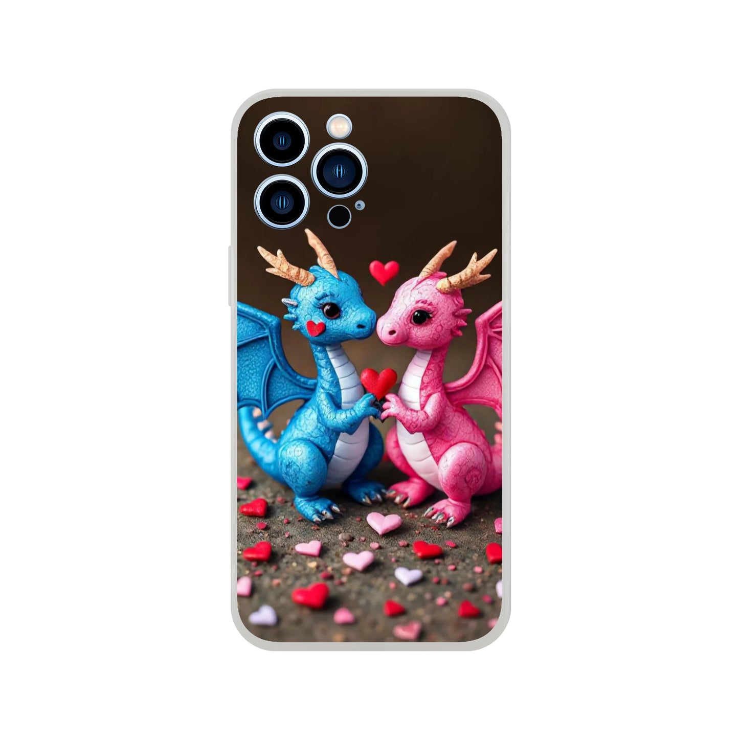 Love Dragons iPhone Flexi Case – Durable & Transparent Design iPhone 13 Pro Max