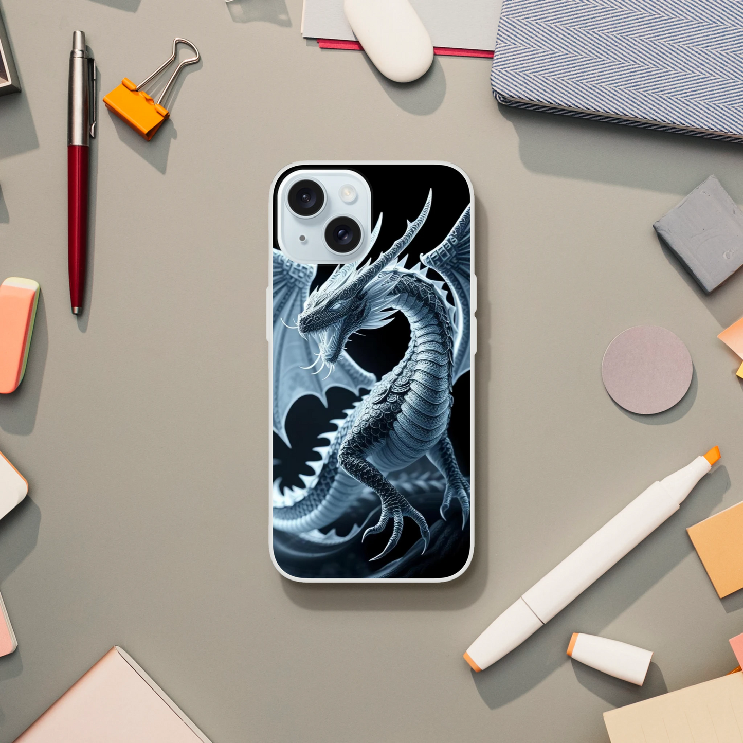 Fierce Dragon iPhone Case – Flexible Impact-Resistant Shell iPhone 15