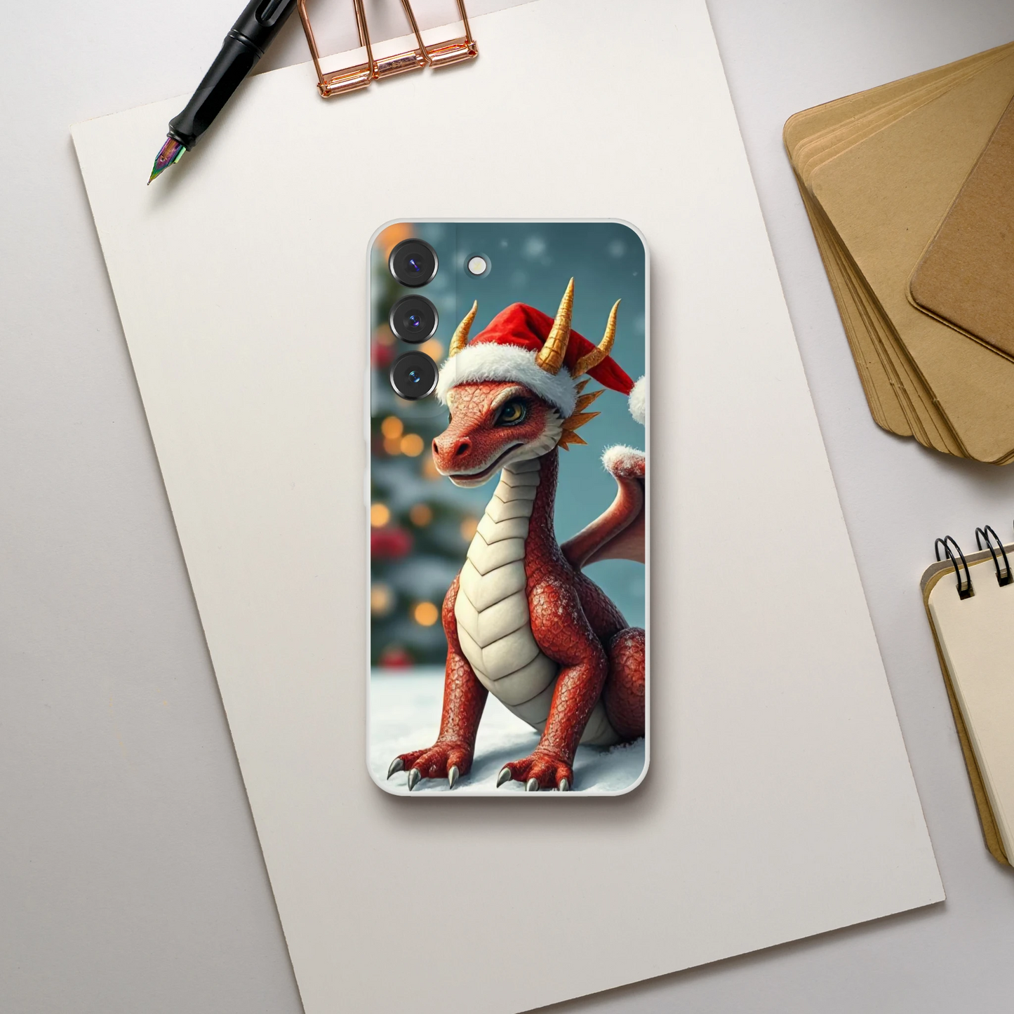 Christmas Dragon Flexi Phone Case – Durable Android Protection with Holiday Design Galaxy S22