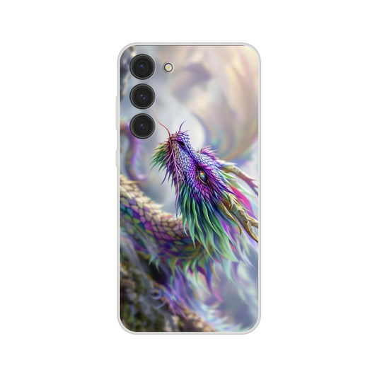 Majestic Purple and Green Dragon – Android Flexi Case - Purple dragon
