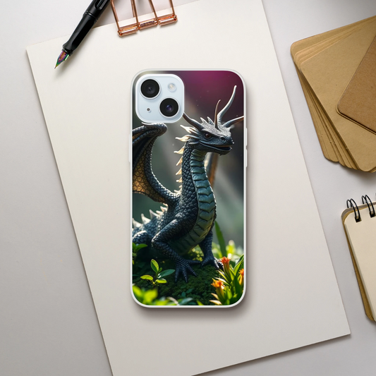 Dragon Forest iPhone Flexi Case – Durable Transparent Protection iPhone 15 Plus