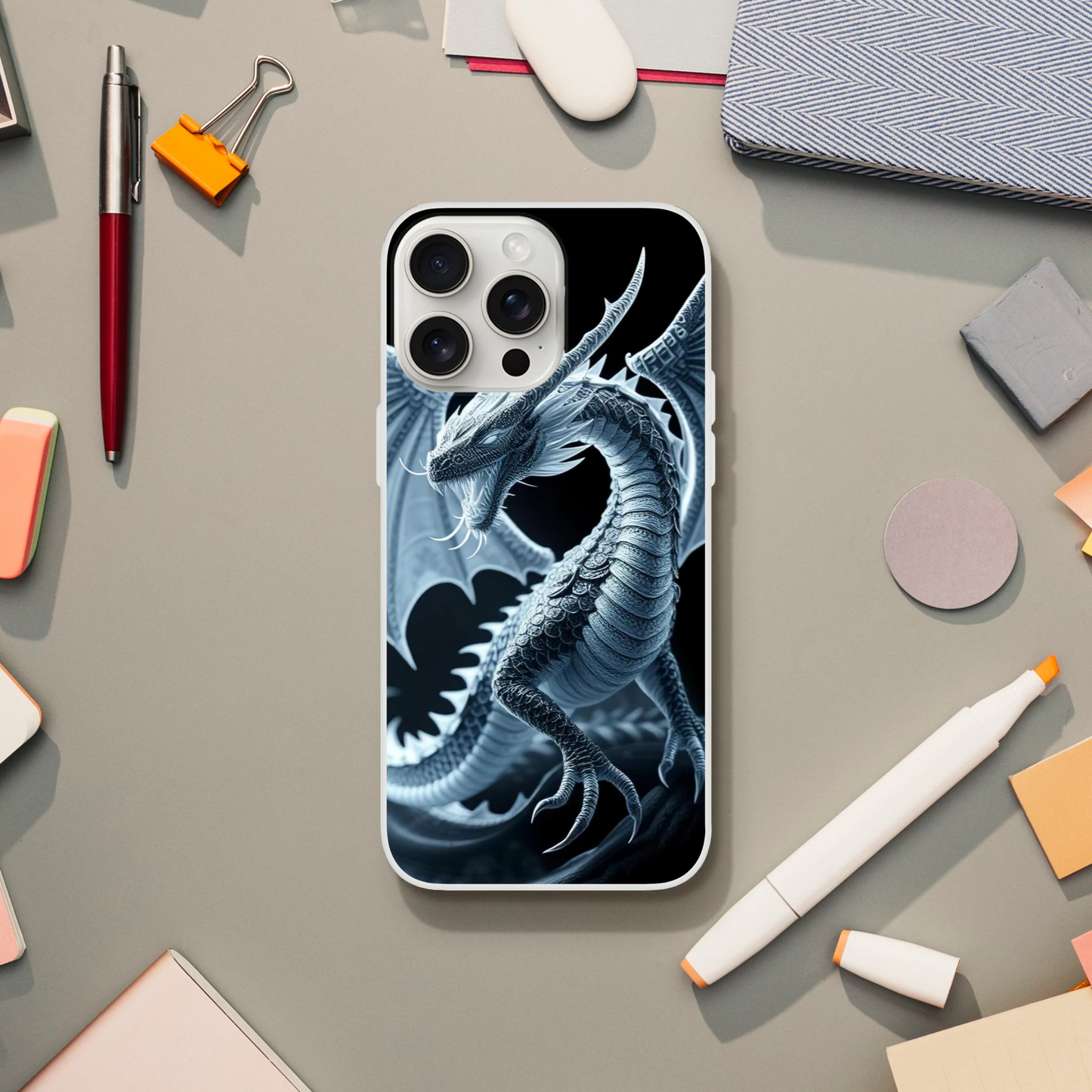 Fierce Dragon iPhone Case – Flexible Impact-Resistant Shell iPhone 15 Pro Max