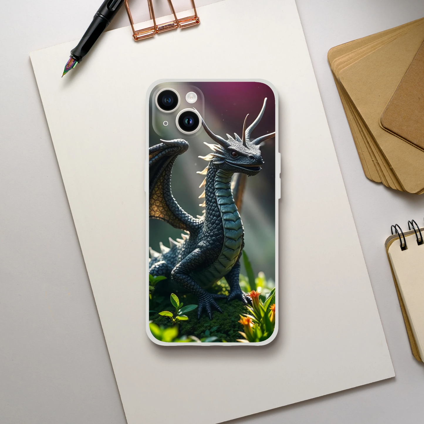 Dragon Forest iPhone Flexi Case – Durable Transparent Protection iPhone 14 Plus