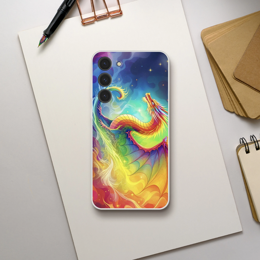 Rainbow Dragon Android Phone Case – Flexible & Durable Protection Galaxy S23 Plus