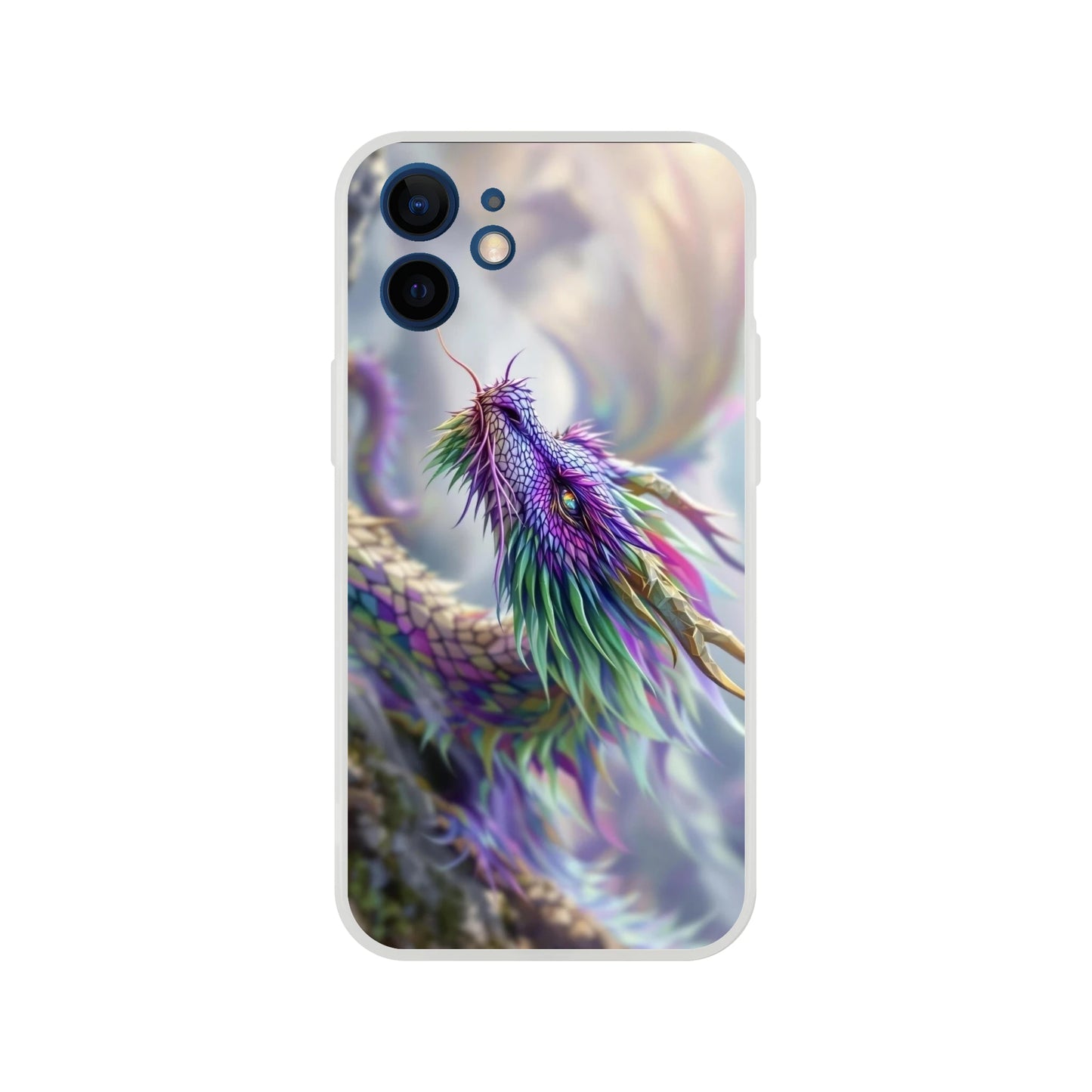 Majestic Purple and Green Dragon - iPhone Flexi Case iPhone 12 Mini