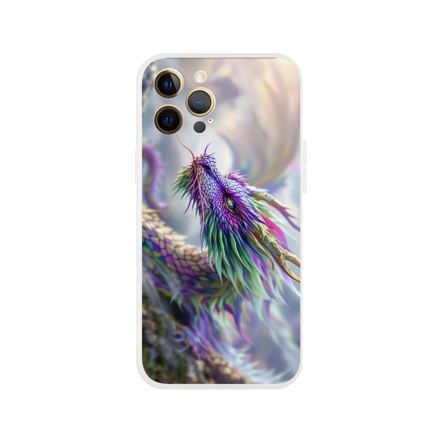 Majestic Purple and Green Dragon - iPhone Flexi Case iPhone 12 Pro Max